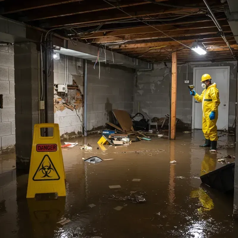 Flooded Basement Electrical Hazard in North Kingsville, OH Property